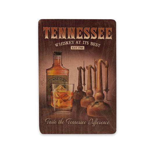 Lantern Press Tennessee Whiskey Wooden Postcard