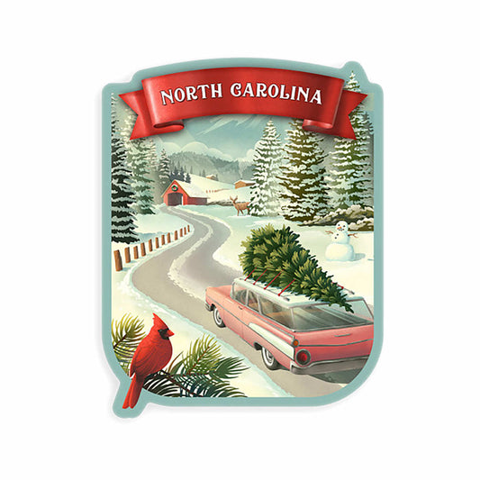 Lantern Press North Carolina Holiday Tradition Mini Sticker