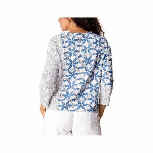 Habitat Women's Amalfi Mixed Floral Print Pullover Marine