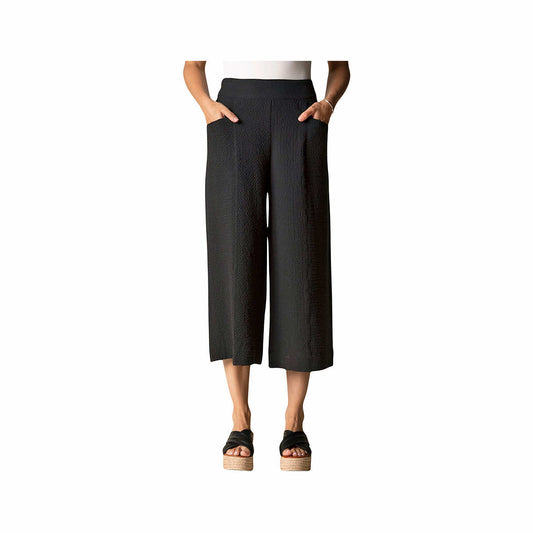 Habitat Women's Crinkle Crepe Aria Capri Pants Black