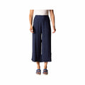 Habitat Women's Whisper Jacquard Rayon Wide Leg Crop Pants Navy