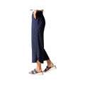 Habitat Women's Whisper Jacquard Rayon Wide Leg Crop Pants  Navy