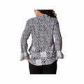 Habitat Women's Bali Breeze Mixed Pattern Long Sleeve Flounce Shirt  Black