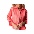 Habitat Women's Secret Sauce Peplum Denim Jacket  Coral