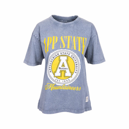 Pressbox Appalachian State Falkland Moonstone Short Sleeve Shirt Charcoal