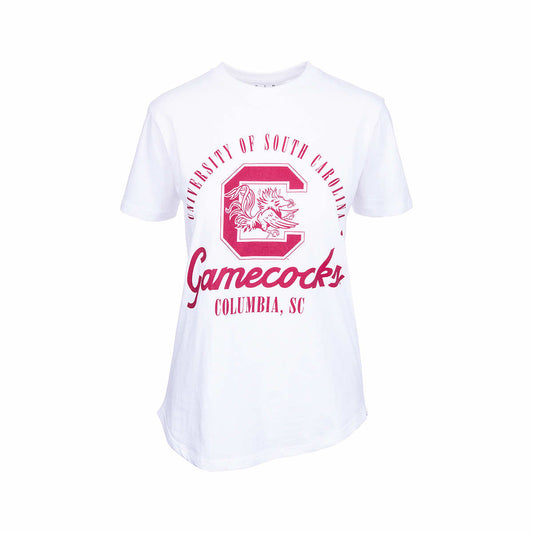 Pressbox South Carolina Gamecocks Carson Irvine Crew Short Sleeve Shirt White
