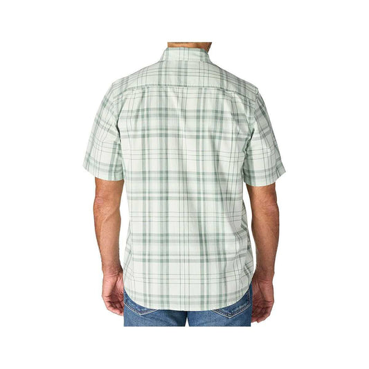 Color swatch for Carhartt Men's Fort Loose Short Sleeve Plaid Shirt in Smoked Teal