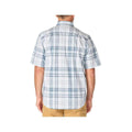 Carhartt Men's Fort Loose Short Sleeve Plaid Shirt  Blue Aura