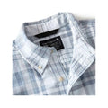 Carhartt Men's Fort Loose Short Sleeve Plaid Shirt  Blue Aura