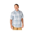 Carhartt Men's Fort Loose Short Sleeve Plaid Shirt - Tall Blue Aura