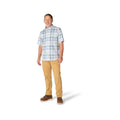 Carhartt Men's Fort Loose Short Sleeve Plaid Shirt - Tall  Blue Aura