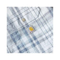 Carhartt Men's Fort Loose Short Sleeve Plaid Shirt - Tall  Blue Aura