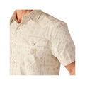 Carhartt Men's Montana Bozeman Relaxed Short Sleeve Plaid Shirt  Cobblest Bndna Prnt