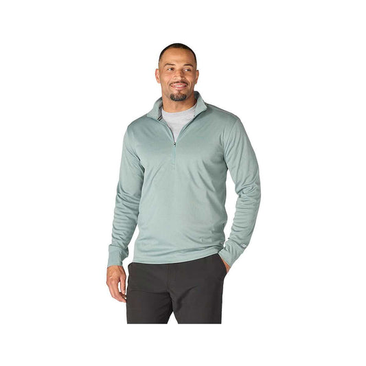 Carhartt Men's Force Sun Defender Relaxed 1/2-Zip Pullover - Tall Green Slate Htr