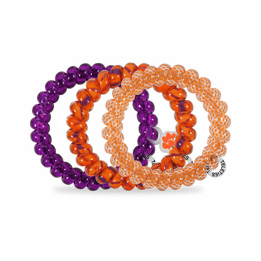 Clemson Large Hair Ties - 3 Pack