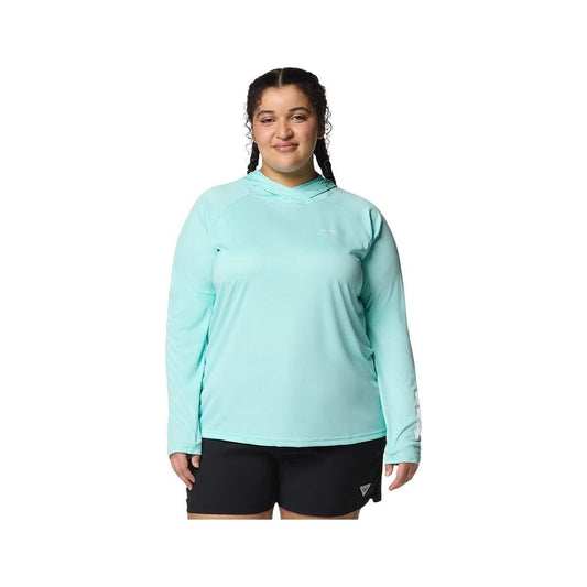 Columbia Women's PFG Tidal Tee II Hoodie - Curvy Gulf Stream