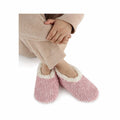 Women's Teddy Bear Fur Snoozies Slippers  Light Pink