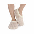 Women's Teddy Bear Fur Snoozies Slippers  Oatmeal