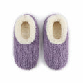 Women's Teddy Bear Fur Snoozies Slippers Purple