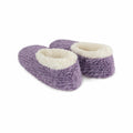 Women's Teddy Bear Fur Snoozies Slippers  Purple