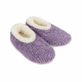 Women's Teddy Bear Fur Snoozies Slippers  Purple