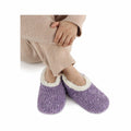Women's Teddy Bear Fur Snoozies Slippers  Purple