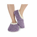 Women's Teddy Bear Fur Snoozies Slippers  Purple