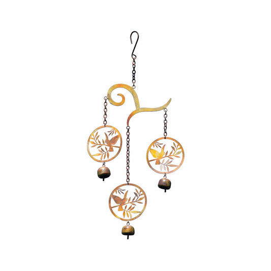 Ancient Graffiti Birds of Scroll Flamed Wind Chime