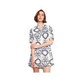 Charlie B Women's 3/4 Sleeve Henley Shirt Dress Ornament