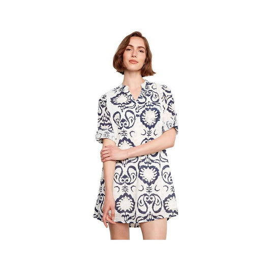 Charlie B Women's 3/4 Sleeve Henley Shirt Dress Ornament