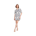 Charlie B Women's 3/4 Sleeve Henley Shirt Dress  Ornament