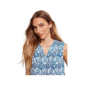 Charlie B Women's Printed Ruffle Neck Sleeveless Top  Mosaic P