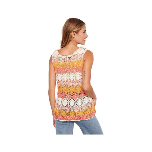 Charlie B Women's Crochet A Line Tank Top Apricot P