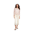 Charlie B Women's 3/4 Sleeve Crochet Flower Top, Carnation, alternate view 3