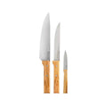 Parallele Trio Olive Wood Chef Knife Set