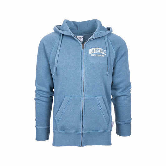 Color swatch for Bay Pointe Waynesville Burnwash Full Zip Hoodie in Charcoal