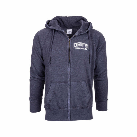 Bay Pointe Hendersonville Burnwash Full Zip Hoodie Charcoal