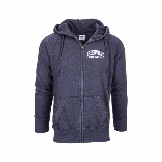 Bay Pointe Greenville Burnwash Full Zip Hoodie Sea