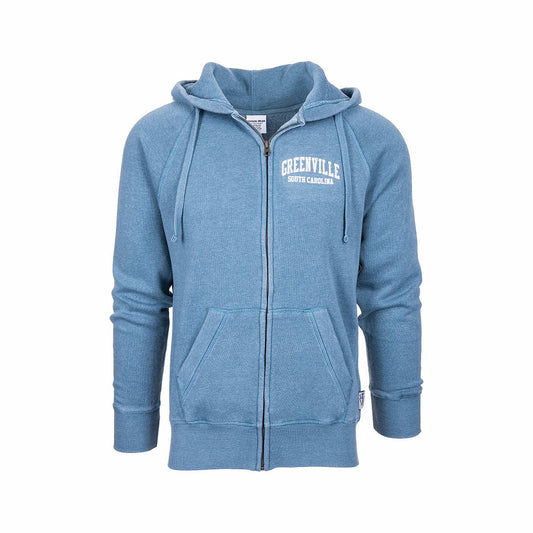 Bay Pointe Greenville Burnwash Full Zip Hoodie Sea