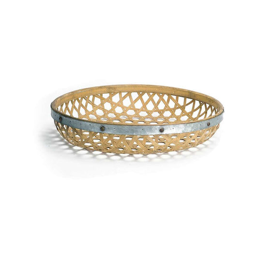 Melrose Round Woven Tray Small