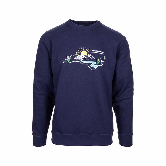 Mountain Strong Helene Recovery Milestone Sweatshirt Htr Navy