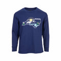 Youth Mountain Strong Helene Recovery Milestone Long Sleeve T-Shirt Navy