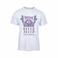 Barefoot Baby Holly Jolly Christmas Raccoon Short Sleeve T-Shirt Htr Grey