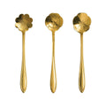 Stainless Steel Flower Shaped Spoons - Set of 3