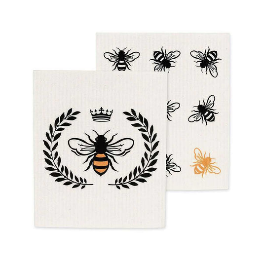 Abbott Swedish Bee in Crest Dishcloths - 2 Pack