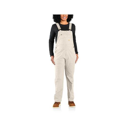 Women's Rugged Flex Loose Fit Canvas Overalls Natural