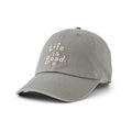 Life is Good Vintage Wordmark Stacked Chill Cap Slate Gray