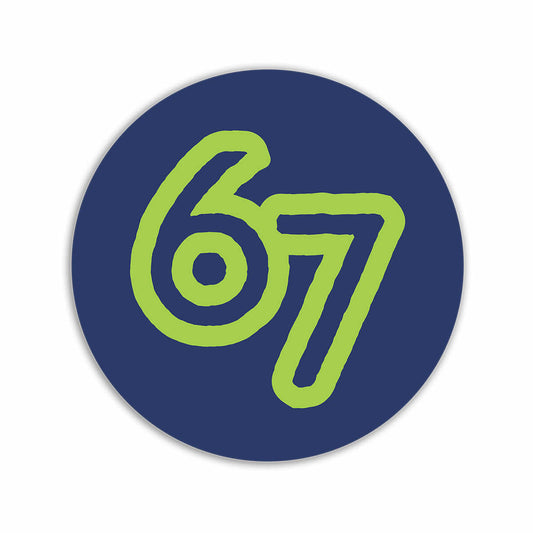 67 Round Die Cut Sticker