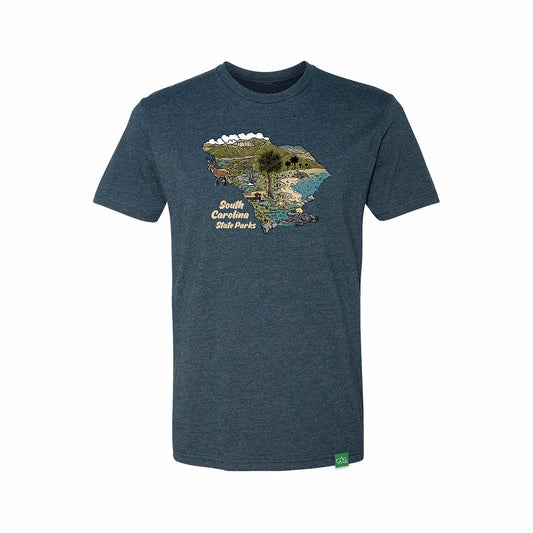 Wild Tribute South Carolina State Parks Sketch Short Sleeve T-Shirt Midnight Navy