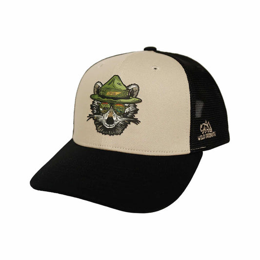 Color swatch for Wild Tribute Ranger Ramble TN State Parks Raccoon Trucker Hat in Stone